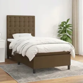 vidaxl-lozko-kontynentalne-z-materacem-brazowe-tkanina-100x200-cm