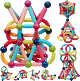 klocki-magnetyczne-magnetic-sticks-edukacyjne-3d-zabawka-zestaw-64-elementy