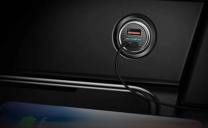 baseus-circular-inteligentna-ladowarka-samochodowa-2x-usb-qc3-0-quick-charg-stan-nowy-kolor-czarny