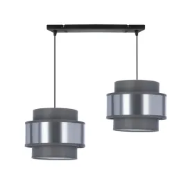 hare-lampa-sufitowa-czarny-2x60w-e27-abazur-szary-srebrny