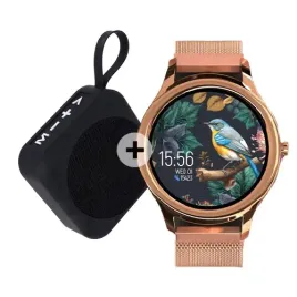 forever-smartwatch-forevive-3-sb-340-zloty-z-glosnikiem-bluetooth-3w