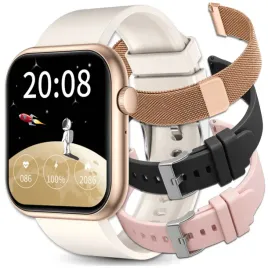 smartwatch-damski-zegarek-rozmowy-polskie-menu-pomiar-cukru-zloty-4-paski