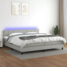 vidaxl-lozko-kontynentalne-z-materacem-jasnoszare-200x200cm-tkanina