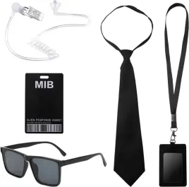 tajny-agent-szpieg-akcesoria-okulary-krawat-karta-id-gwizdek-halloween