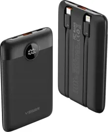 veger-powerbank-10-000-mah-z-wbudowanymi-kablami-typ-c-lightning-pd-qc3-0