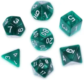 kosci-do-gry-rpg-dnd-k20-d12-d10-dpercent-d8-d6-d4-akrylowe-7-sztuk-zielone