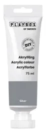 diy-farba-acrylic-paint-srebrna-szara-w-tubie-75ml