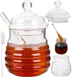 sloik-na-miod-400ml-zestaw-szklany-sloj-do-miodu-z-pokrywka-pojemnik