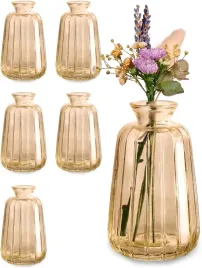 6x-wazon-na-kwiaty-kwiatki-szklany-dekoracja-stolu-zlote-wytrzymale