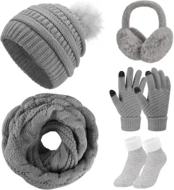 zestaw-zimowy-5-w-1-czapka-komin-rekawiczki-skarpetki-nauszniki-szary