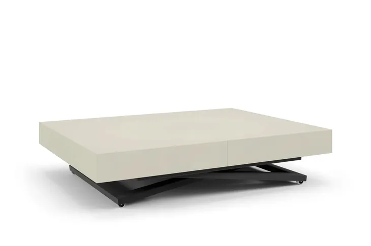 Ława SANNA 120/200x80 nogi czarne X lub U rozkładana blat kaszmir