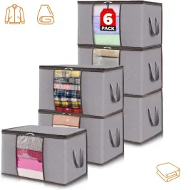 6x-organizer-do-szafy-torba-do-przechowywania-pojemniki-szare-skladane-50l