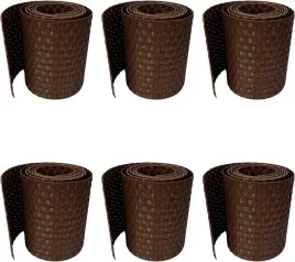 6x-tasma-ogrodzeniowa-255-x-19cm-technorattan-jasny-braz-oslona-balkonowa