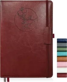 notatnik-a5-256-stron-100-g-m-skorzany-w-linie-twarda-okladka-bordowy