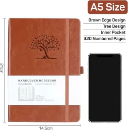 notes-a5-notatnik-320-stron-pamietnik-gruby-notes-brazowy-100-gsm-14-x-21cm