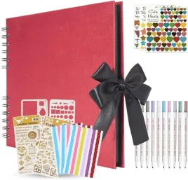 album-na-zdjecia-do-samodzielnego-ozdobienia-diy-80-stron-zestaw-dlugopisow