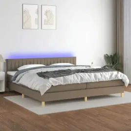 vidaxl-lozko-kontynentalne-z-materacem-taupe-200-x-200-cm-tkanina