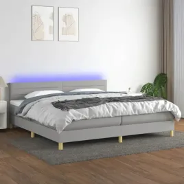 vidaxl-lozko-kontynentalne-z-materacem-jasnoszare-200x200cm-tkanina