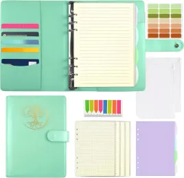 segregator-a5-180-stron-100-g-m-dziennik-skorzany-planer-kieszenie-zielony