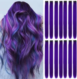 koncowki-kosmyki-do-wlosow-16x-przedluzki-fioletowe-syntetyczne-wlosy
