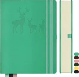 notatnik-a4-360-stron-100-g-m-dziennik-w-linie-twarda-okladka-zielony