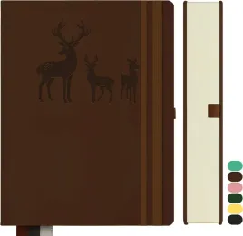 notatnik-a5-360-stron-100-g-m-dziennik-w-linie-twarda-okladka-brazowy