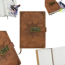 dziennik-vintage-zamykany-kodem-notatnik-a5-skora-brazowy-192-strony