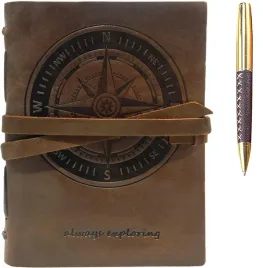 notes-dziennik-skorzany-postarzany-vintage-miekki-20x15cm-z-motywem-kompasu