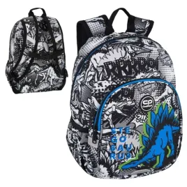coolpack-toby-maly-plecak-szkolny-odblaski-gwizdek-szelki-dinozaur-t-rex