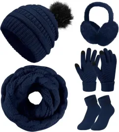 zestaw-zimowy-5-w-1-czapka-komin-rekawiczki-skarpetki-nauszniki-granatowe