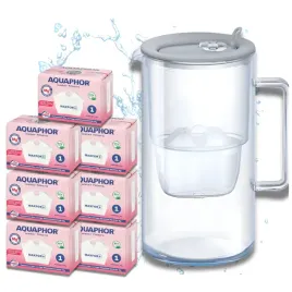 dzbanek-filtrujacy-7-wkladow-filtry-maxfor-szary-szklany-aquaphor-glass