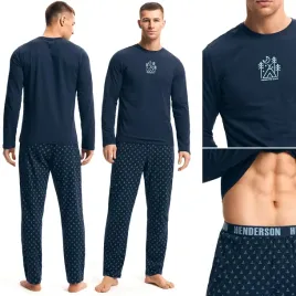 pizama-meska-henderson-komplet-z-dlugim-rekawem-100percent-bawelna-granatowy-xl