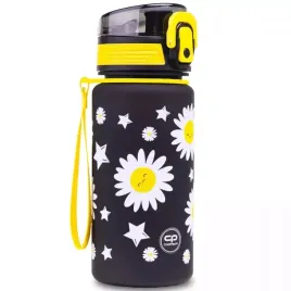 coolpack-brisk-mini-bidon-butelka-400-ml-daisy-black-kwiaty-stokrotki