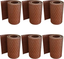 6x-tasma-ogrodzeniowa-255-x-19cm-technorattan-jasny-braz-oslona-balkonowa