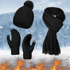 damski-zestaw-zimowy-3-w-1-czapka-z-pomponem-dzianinowy-szalik-rekawiczki