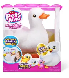 zuru-pets-alive-zestaw-interaktywna-mama-kaczka-pluszowa-mama-duck-dzieci