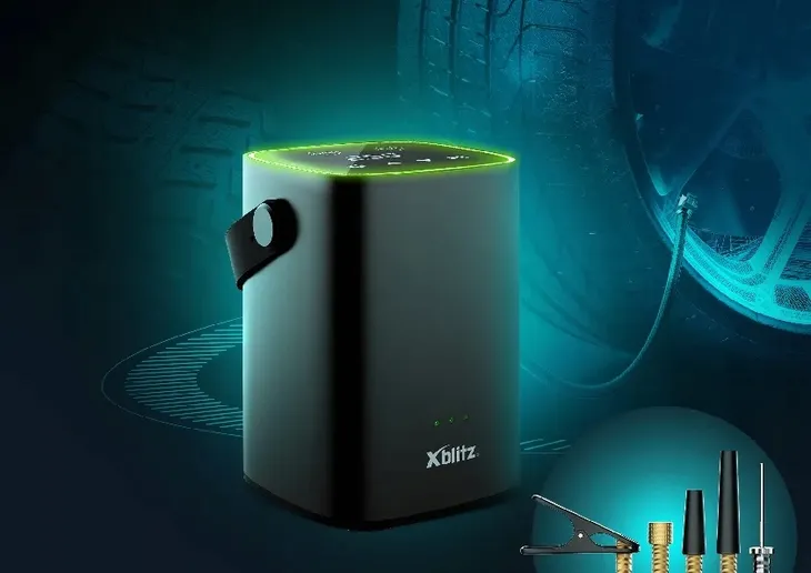 xblitz-airboost-przenosny-kompresor-samochodowy-bezprzewodowa-pompka-waga-z-opakowaniem-0-8-kg-stan-nowy
