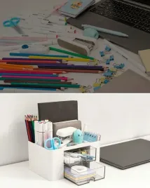 organizer-na-biurko-2-szuflady-wielofunkcyjny-5-przegrodek-wiele-miejsca