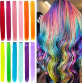 koncowki-kosmyki-do-wlosow-12x-przedluzki-rozowe-syntetyczne-wlosy