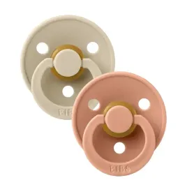 bibs-smoczek-uspokajajacy-dynam-kauczuk-6m-m-2-sztuki-vanilla-and-peach-2pak