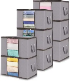 organizatory-ubrania-pojemniki-przechowywania-50l-8-pakowe-skladane-szare