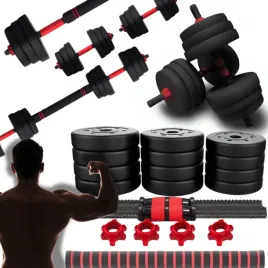 hantle-bitumiczne-20kg-2x10kg-sztanga-gryfyor-zestaw-hantli-regulowanych