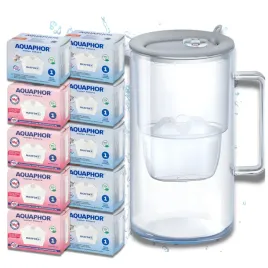filtrujacy-dzbanek-10-wkladow-filtry-maxfor-aquaphor-glass-szklany-i-szary
