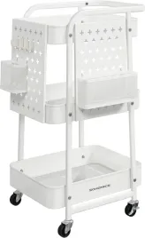 wozek-kuchenny-trzypoziomowy-regal-na-kolkach-bialy-metalowy-stojak