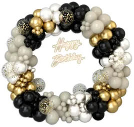 girlanda-balonowa-luk-czarno-zlota-bezowa-z-konfetti-152-szt-urodziny