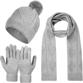 damski-zestaw-zimowy-3-w-1-czapka-z-pomponem-dzianinowy-szalik-rekawiczki
