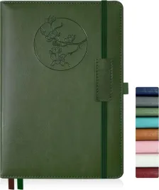 notatnik-a5-256-stron-100-g-m-skorzany-w-linie-twarda-okladka-zielony