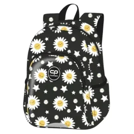 coolpack-toby-maly-plecak-szkolny-odblaski-gwizdek-szelki-daisy-black