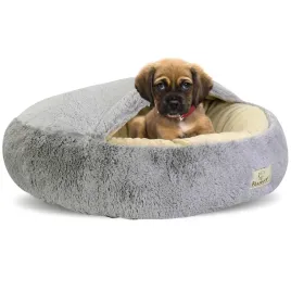 legowisko-dla-psa-kota-shaggy-poslanie-koszyk-z-daszkiem-szare-60-cm