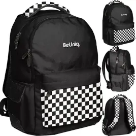 paso-plecak-szkolny-mlodziezowy-dwukomorowy-czarny-kratka-szachownica